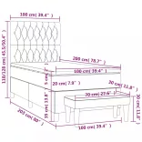világosszürke szövet rugós ágy matraccal 100 x 200 cm