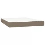 tópszínű szövet rugós ágy matraccal 140 x 200 cm