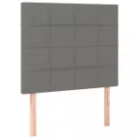 sötétszürke szövet rugós ágy matraccal 90x190 cm