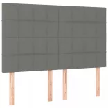sötétszürke szövet rugós ágy matraccal 140 x 190 cm