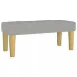 világosszürke szövet rugós ágy matraccal 100 x 200 cm