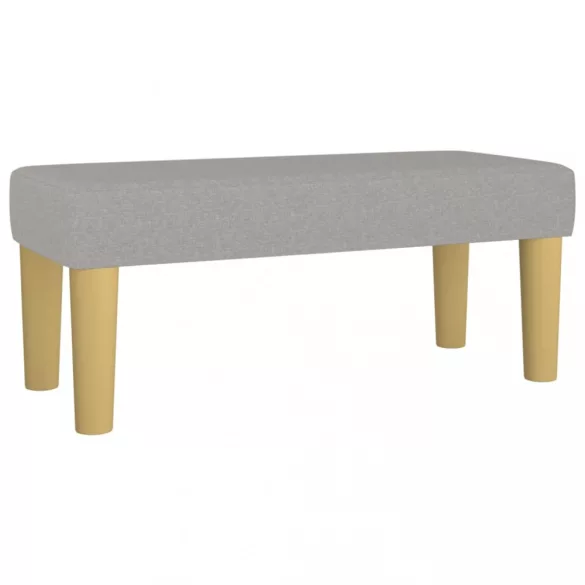 világosszürke szövet rugós ágy matraccal 100 x 200 cm