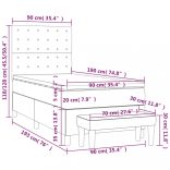 világosszürke szövet rugós ágy matraccal 90x190 cm