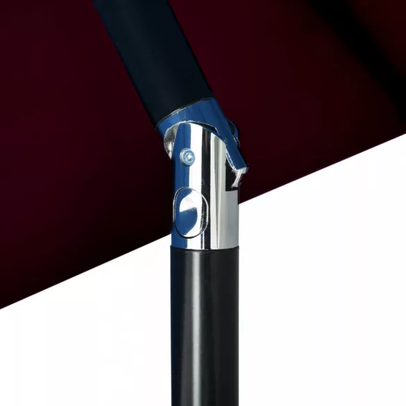 bordó kültéri napernyő fém rúddal 300 cm