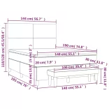 cappuccino színű műbőr rugós ágy matraccal 140 x 190 cm