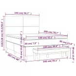 cappuccino színű műbőr rugós ágy matraccal 140 x 200 cm