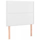 fehér műbőr rugós ágy matraccal 100 x 200 cm