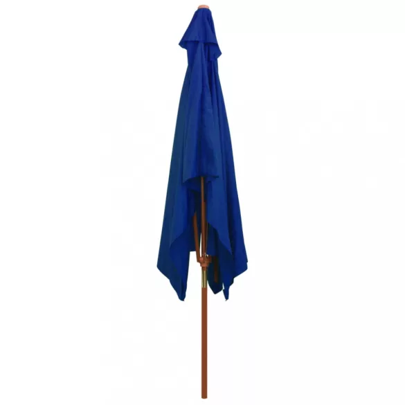 kék kültéri napernyő farúddal 200 x 300 cm