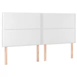 fehér műbőr rugós ágy matraccal 200 x 200 cm