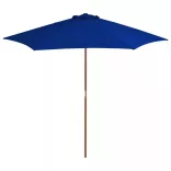 kék kültéri napernyő farúddal 270 cm
