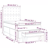 cappuccino színű műbőr rugós ágy matraccal 90 x 200 cm