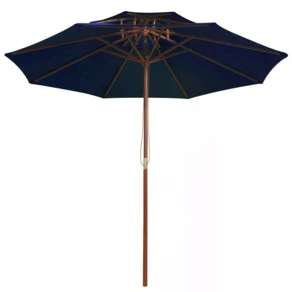 kék kétszintes napernyő farúddal 270 cm