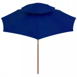 kék kétszintes napernyő farúddal 270 cm