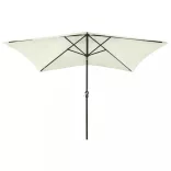 homokszínű  napernyő LED-ekkel és acél rúddal 2 x 3 m