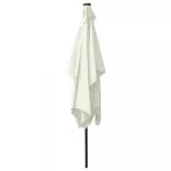 homokszínű  napernyő LED-ekkel és acél rúddal 2 x 3 m