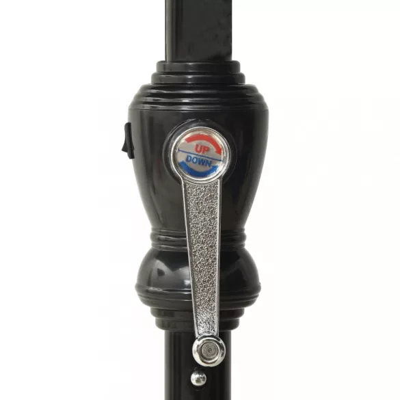 homokszínű  napernyő LED-ekkel és acél rúddal 2 x 3 m