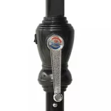 antracitszürke napernyő LED-ekkel és acél rúddal 2 x 3 m