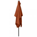 terrakotta napernyő LED-ekkel és acél rúddal 2 x 3 m