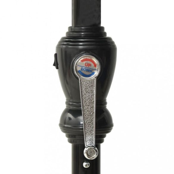 terrakotta napernyő LED-ekkel és acél rúddal 2 x 3 m