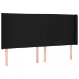 fekete szövet rugós és LED-es ágy matraccal 160x200 cm