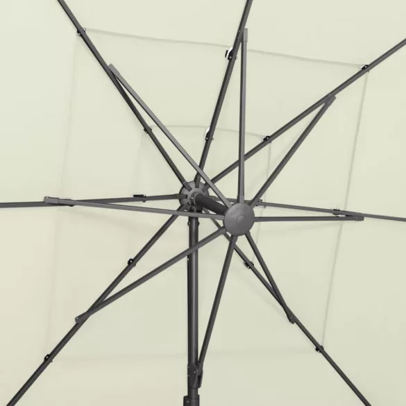4 szintes homokszínű napernyő alumíniumrúddal 250 x 250 cm