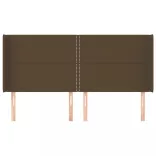 barna szövet rugós és LED-es ágy matraccal 180 x 200 cm