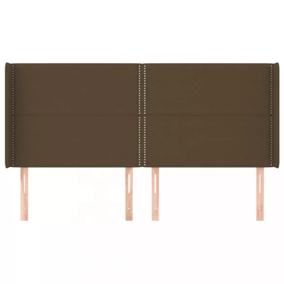 barna szövet rugós és LED-es ágy matraccal 180 x 200 cm