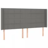 sötétszürke szövet rugós és LED-es ágy matraccal 180 x 200 cm