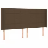 barna szövet rugós és LED-es ágy matraccal 200x200 cm