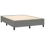 sötétszürke szövet rugós és LED-es ágy matraccal 140x190 cm