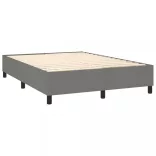 sötétszürke szövet rugós és LED-es ágy matraccal 140x190 cm