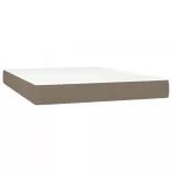 tópszínű szövet rugós és LED-es ágy matraccal 140x190cm