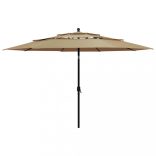 3 szintes tópszínű napernyő alumíniumrúddal 3,5 m