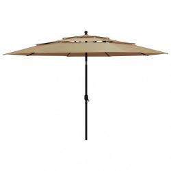 3 szintes tópszínű napernyő alumíniumrúddal 3,5 m