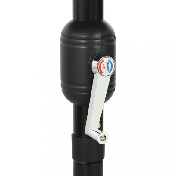 3 szintes fekete napernyő alumíniumrúddal 3,5 m