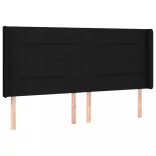 fekete szövet rugós és LED-es ágy matraccal 160x200 cm