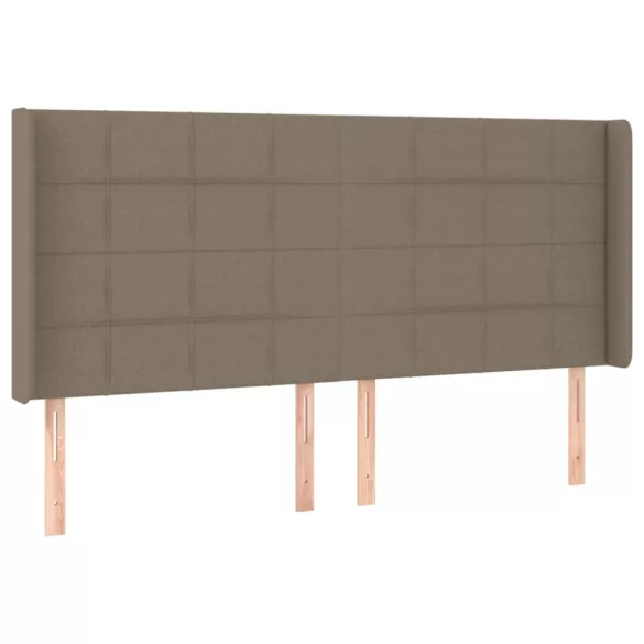 tópszínű szövet rugós és LED-es ágy matraccal 180 x 200 cm