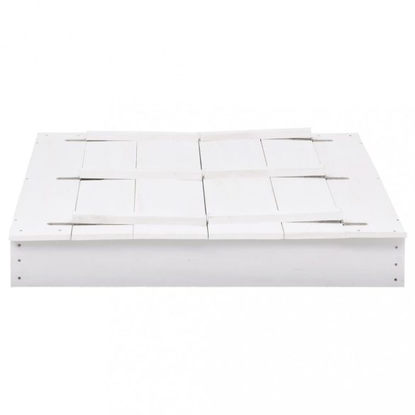 fehér fenyőfa homokozó 95 x 90 x 15 cm