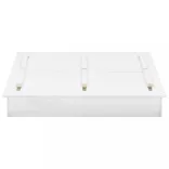 fehér fenyőfa homokozó 95 x 90 x 15 cm