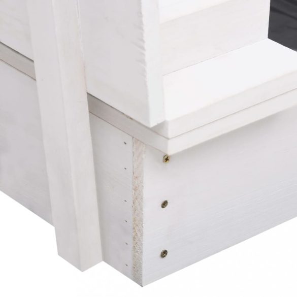 fehér fenyőfa homokozó 95 x 90 x 15 cm