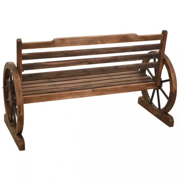 tömör fenyőfa kerti pad 112 cm