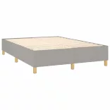 sötétszürke szövet rugós és LED-es ágy matraccal 140x190 cm