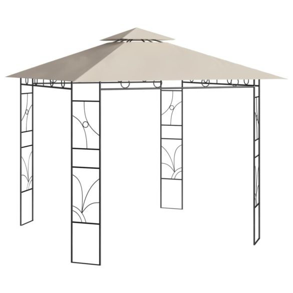 krémszínű pavilon 3 x 3 x 2,7 m 160 g/m²