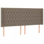 tópszínű szövet rugós és LED-es ágy matraccal 200 x 200 cm