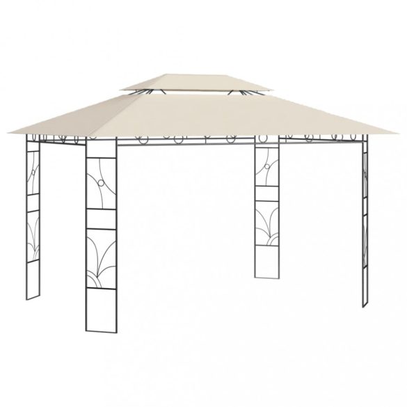 krémszínű pavilon 4 x 3 x 2,7 m 160 g/m²