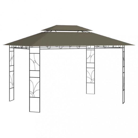 tópszínű pavilon 4 x 3 x 2,7 m 160 g/m²