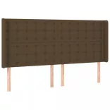 barna szövet rugós és LED-es ágy matraccal 180 x 200 cm