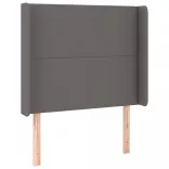 szürke műbőr rugós ágy matraccal és LED-del 90x190 cm