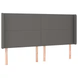 szürke műbőr rugós ágy matraccal és LED-del 200x200 cm