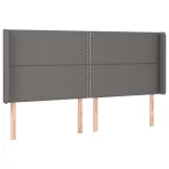 szürke műbőr rugós ágy matraccal és LED-del 180x200 cm